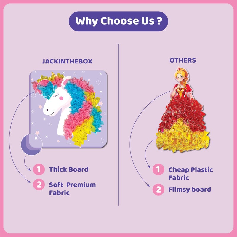 jackinthebox Poke Poke Art for Kids - Unicorns  Mermaids  Princess  and Cupcakes  Mess-Free Sewing Art for Kids  Toys for Girls and Boys Ages 4 5 6 7 8  Great Gift for Kids  DIY Creative Activity - Image 3